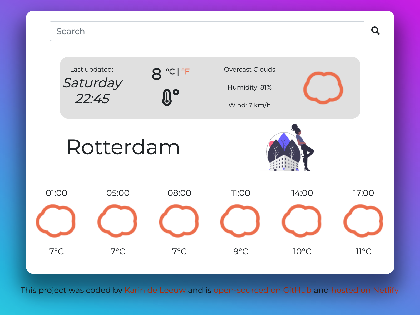 React Weather App Project Preview
